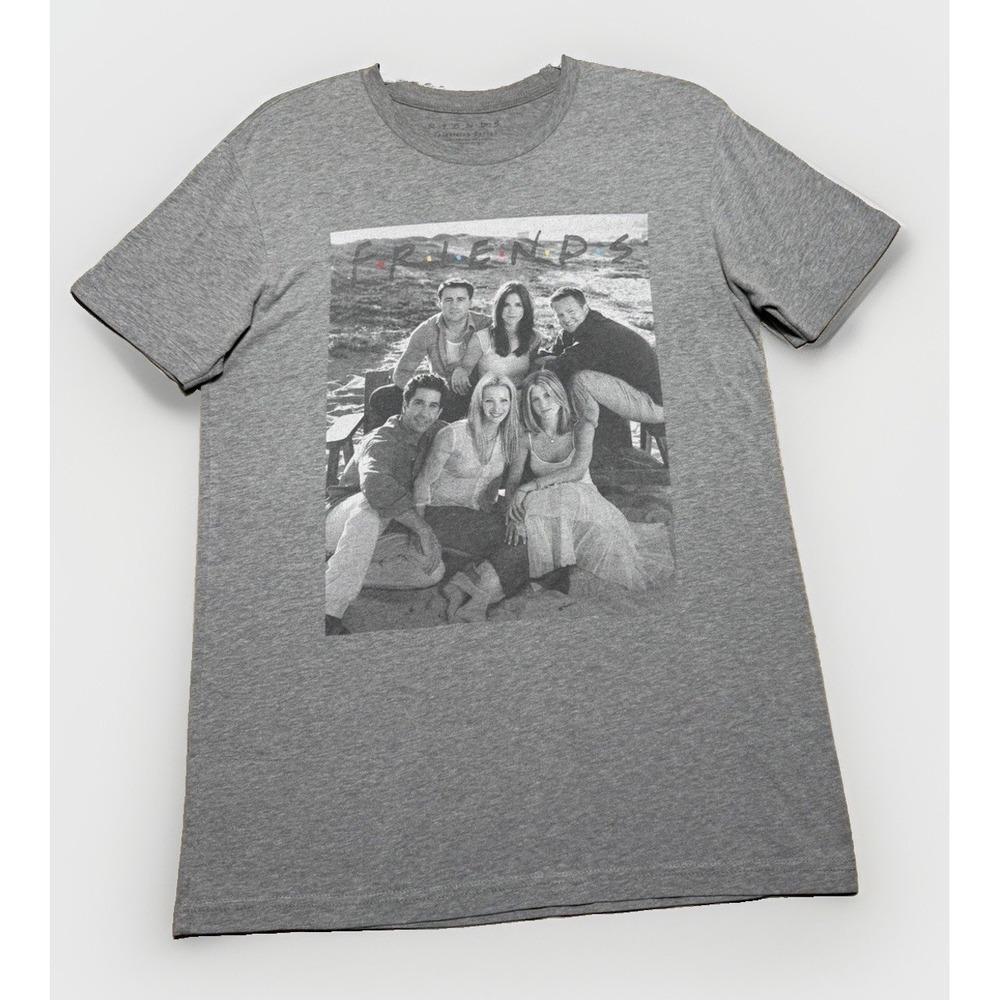 Friends Warner Brothers T Shirt Soft , Heathered Grey , Size small Men's unisex